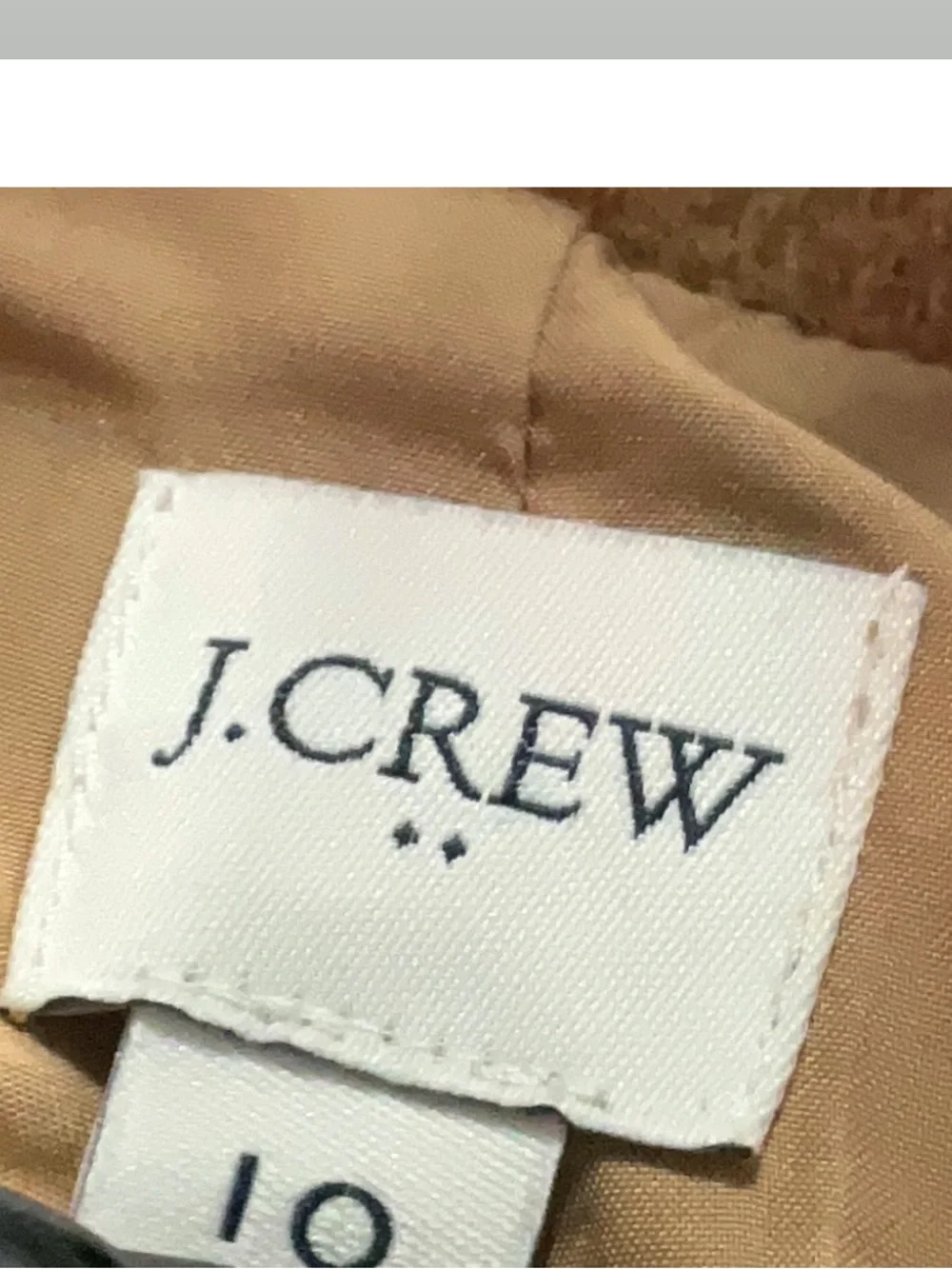 J.Crew City wool Coat Button Neck Heather Acorn Camel Size 10